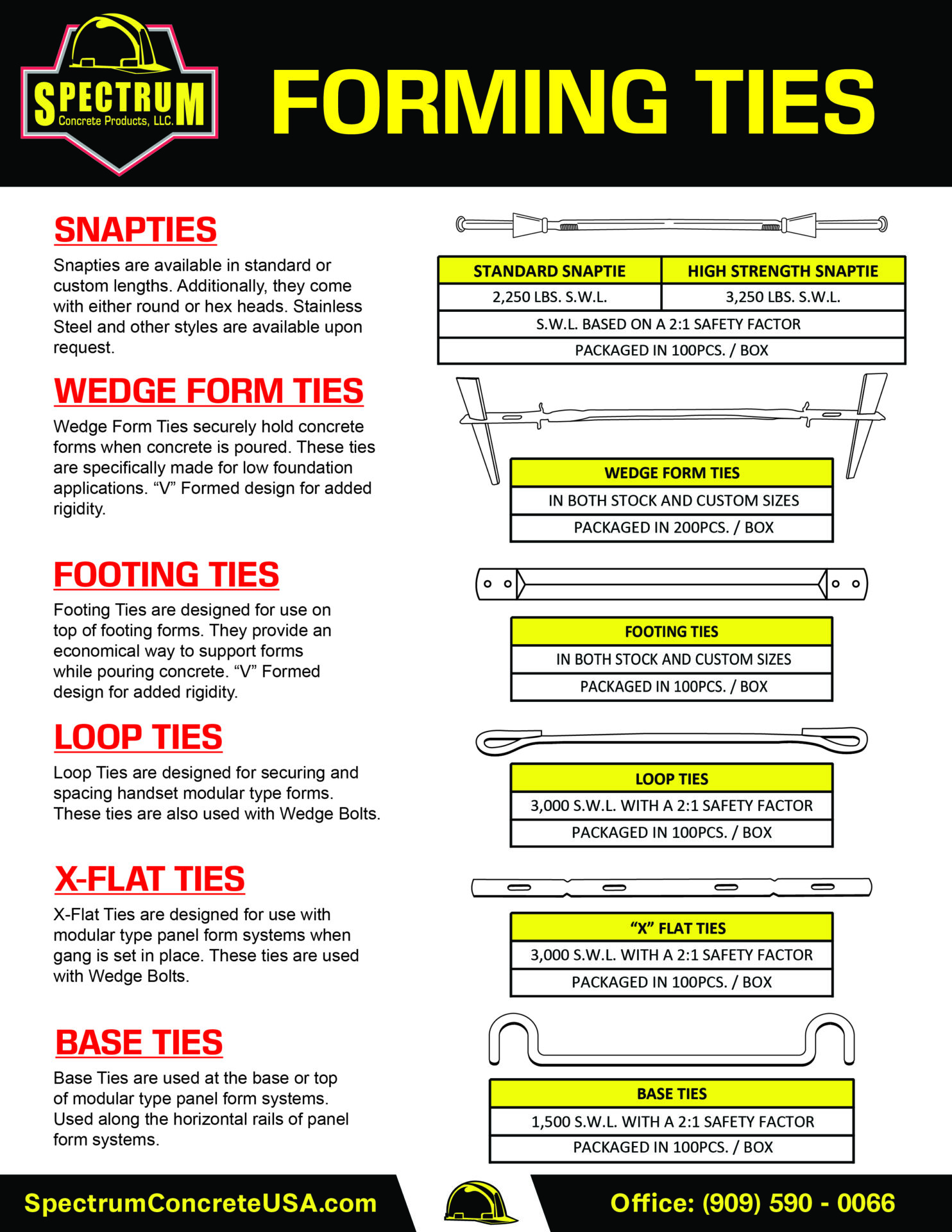Forming Ties Line Card